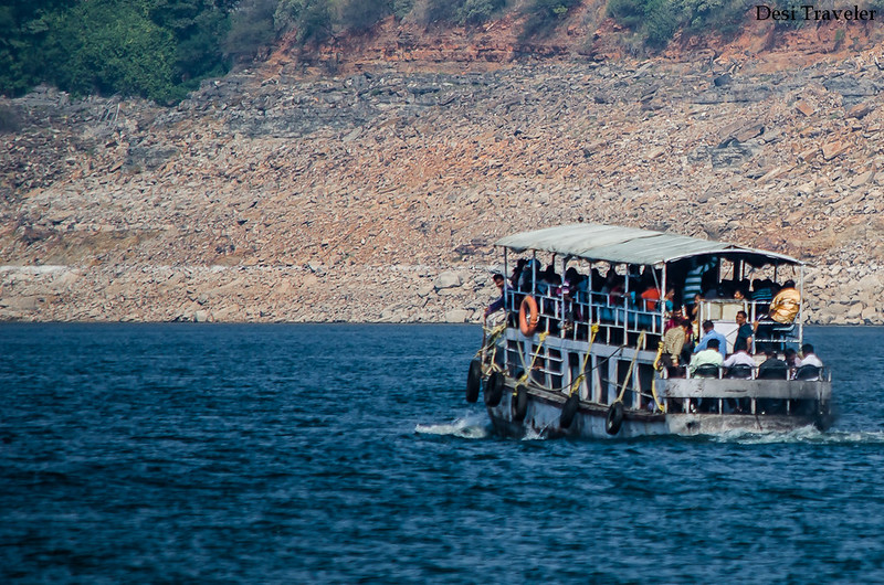 the ferry to Nagarjunakonda in nagarjuna sagar