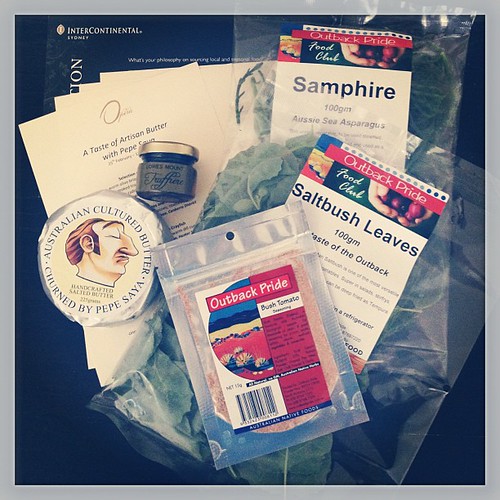 Just a peek into the @interconsydney #tastelocal goodie bag - very excited to try the @outbackpride bush tucker!