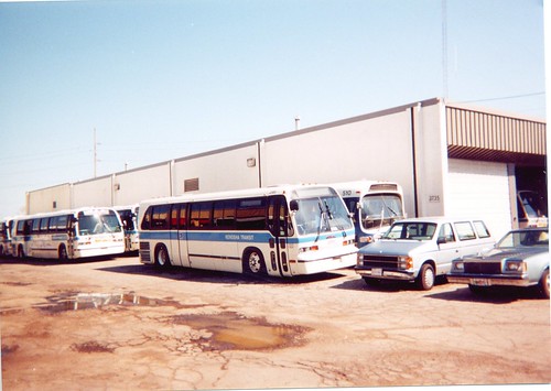The Kenosha Transit bus garage.  Kenosha Wisconsin.  April 2000. by Eddie from Chicago