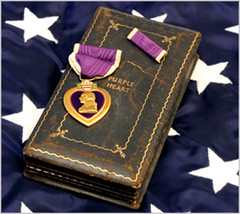 Purple Heart medal and case