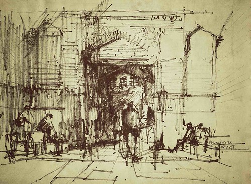 Bazaar- The Oldmen by Behzad Bagheri Sketches