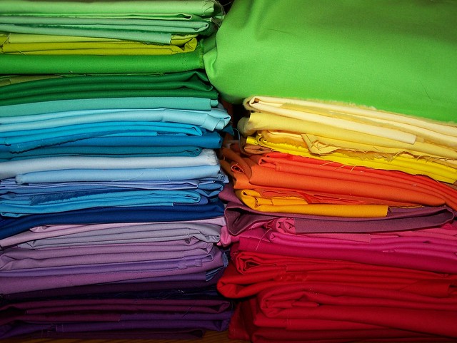 Rainbow Fabric Stash