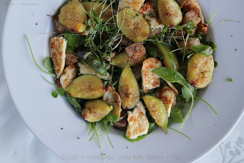 Rocket & Watercress Salad with Haloumi & Figs 1