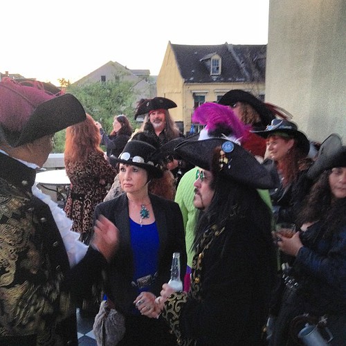 Mingling before the pirate dinner