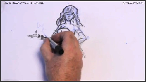 learn how to draw a woman character 016