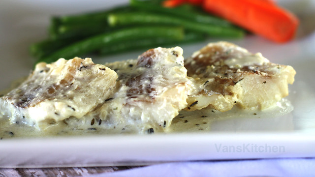 baked fish in cream sauce