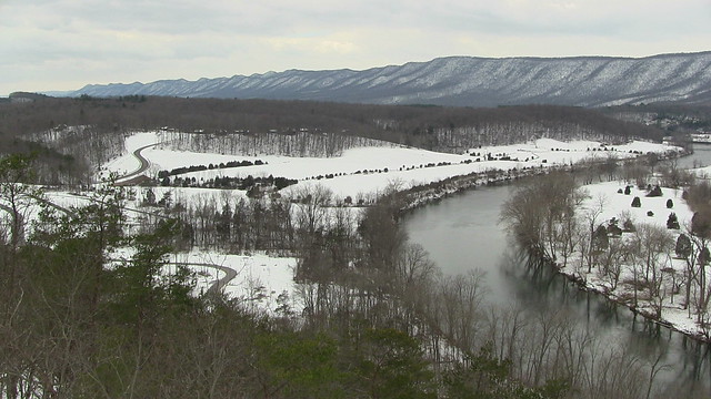 Snow at Shenandoah River State Park - what a view!