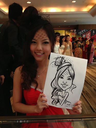 caricature live sketching for Recruit Express Dinner & Dance 2013 - 5