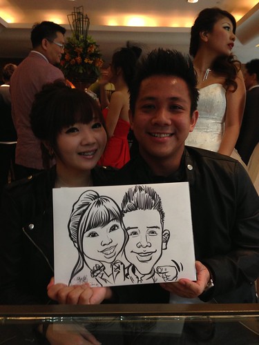 caricature live sketching for Recruit Express Dinner & Dance 2013 - 6