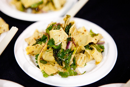 Tofu ribbons with cilantro, mint, chili oil by Yunnan Kitchen