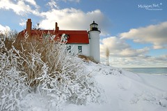 "Winters Magic" Point Betsie Lighthouse ~ Crystalia, Michigan by Michigan Nut