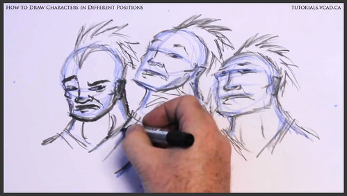 learn how to draw characters in different positions 021