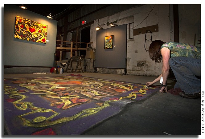 Chalk artist Theresa Crout inspired by painting
