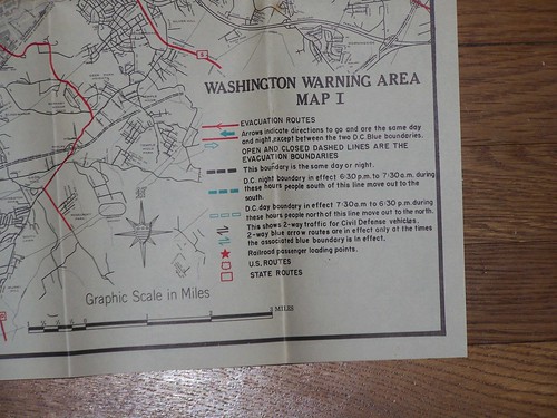 Key, Civil Defense Map for Washington, DC, 1959