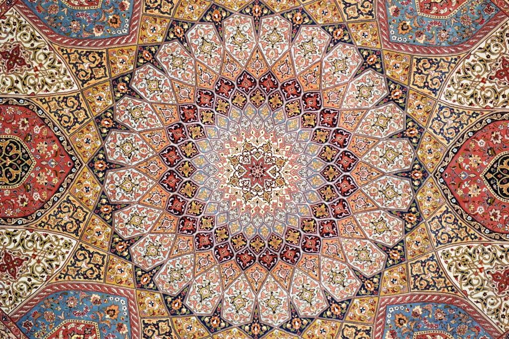 Gonbad Silk Tabriz Persian Rug