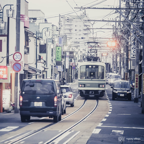 #20 江之島電鐵的路面共行段
