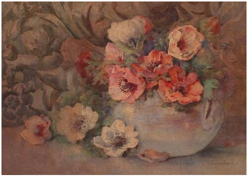 Still Life of Flowers in a Vase by Elsie Brooke Snowden
