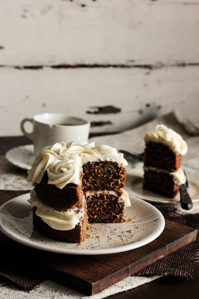 Black Tea Cake with Honey Buttercream