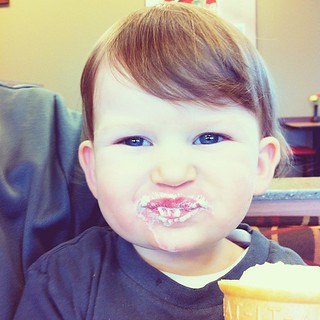Snow storm = we have chick-fil-a to ourselves. #cheeeeese #ducklips