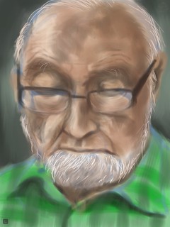 My father, painted on iPad with Procreate