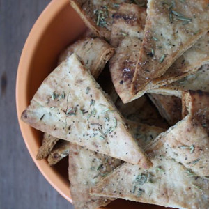 Rosemary-Garlic Pita Chips