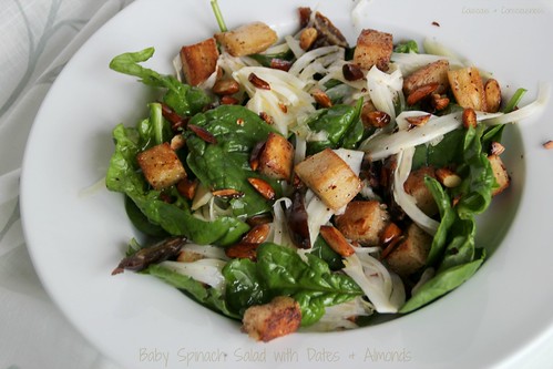 Baby Spinach Salad with Dates & Almonds 3