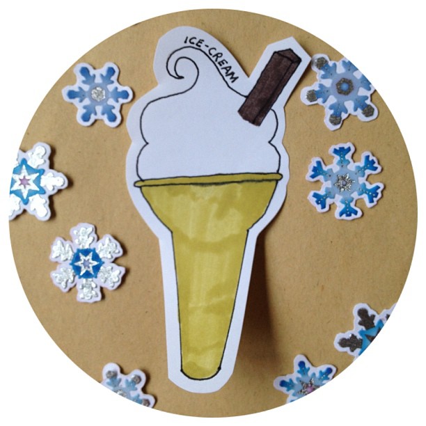 An #icecream #addresslabel #flake #snailmail #penpal #elevatedenvelope