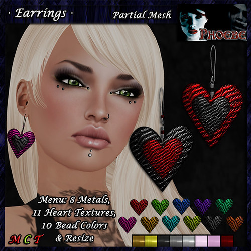 *P* Passion Earrings ~Multi Textures~ (PMESH)