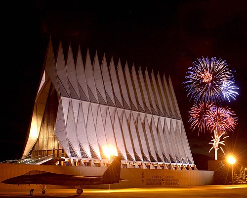 Chapel with Fireworks by Denver Sports Events