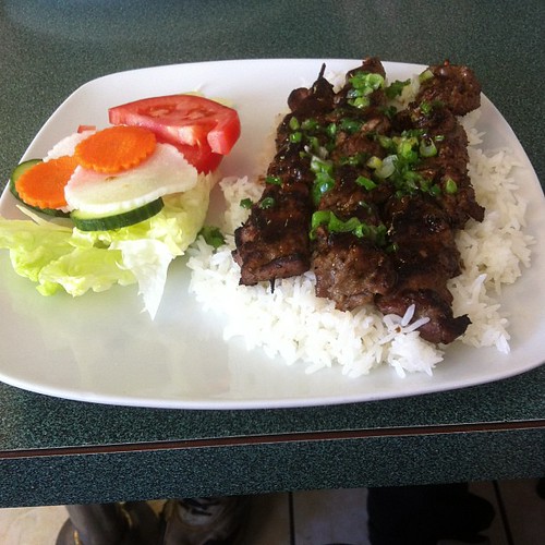 Grilled beef and rice. #yegfood by raise my voice