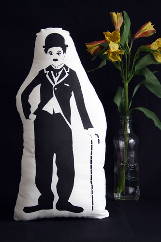 Hand Screen Printed Plush Chaplin as The Little Tramp
