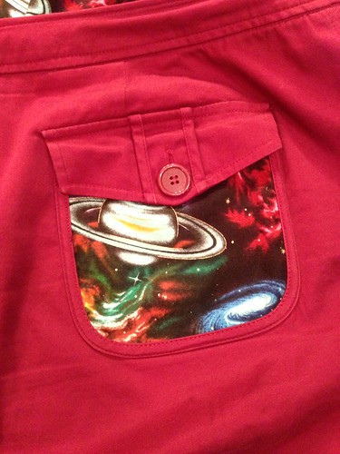 Embellished Skirt-Back Pocket