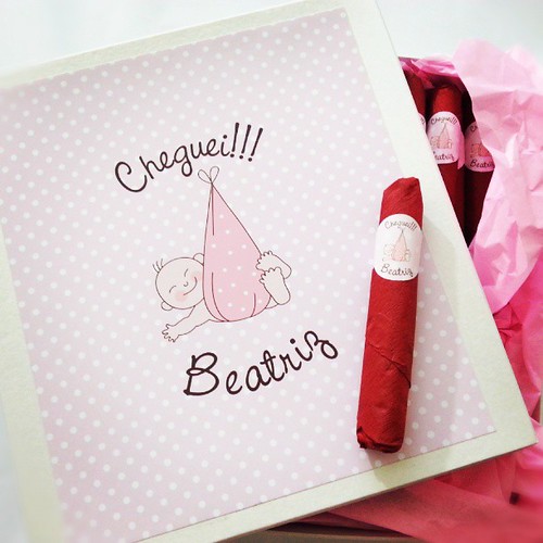 Seja bem vinda Beatriz =) #lembrancinha #maternidade #nascimento #chocolate #charutos by DanySabadini