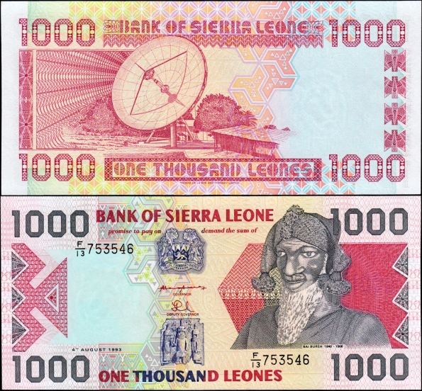 1000 Leones Sierra Leone 1997-8