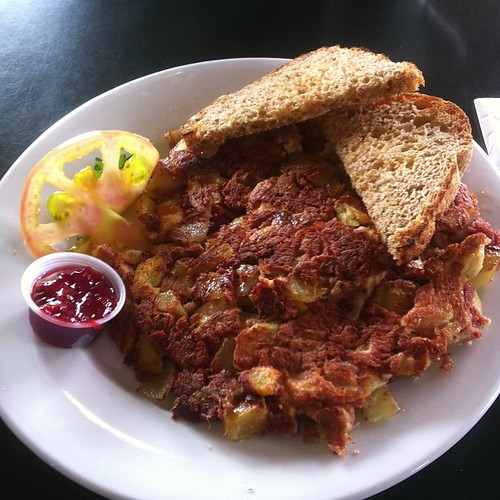 Corned beef hash at Mill Creek Diner #yegfood by raise my voice