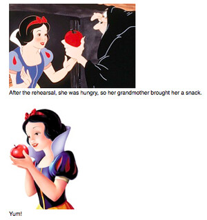 snow white's aunt gave her a nice snack