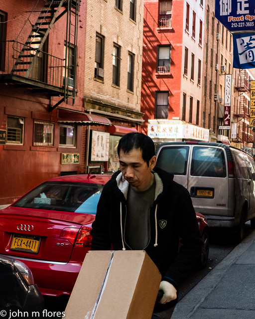 Deliveryman in Chinatown New York