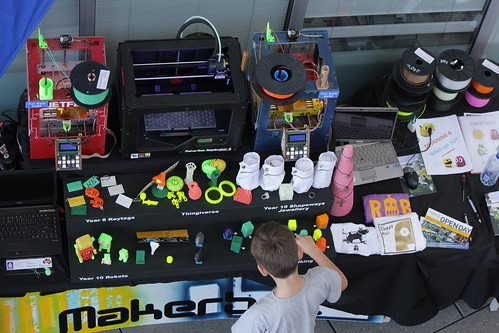 3D printers at Adelaide Mini Maker Faire; photo by Jess Gunn