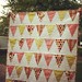 Pink and Green Bunting Baby Quilt