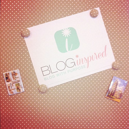 So psyched I am here and giving a talk! Mtg so many awesome ladies too! #bloginspired
