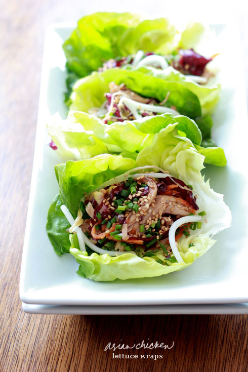 asian chicken lettuce wraps 1