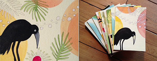Cards for iHanna's DIY postcard swap spring 2013