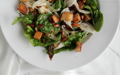 Baby Spinach Salad with Dates & Almonds 2