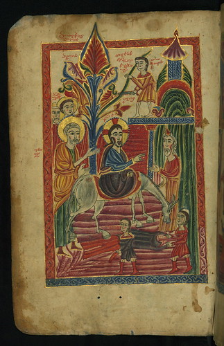 Gospel Book, Christ's Entry into Jerusalem, Walters Manuscript W.540, fol. 10v by Walters Art Museum Illuminated Manuscripts