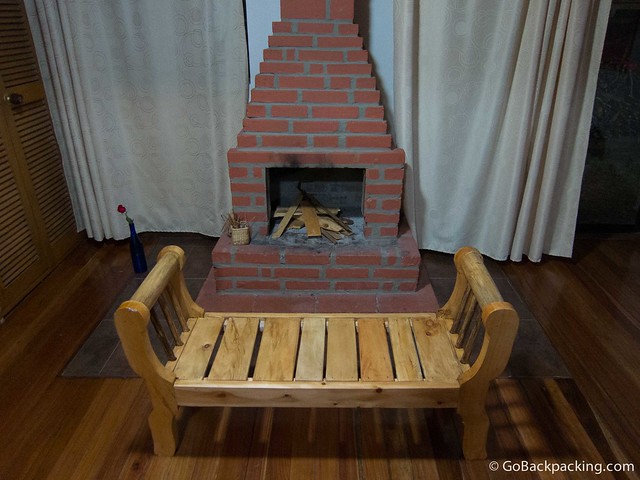 In-room fireplace