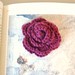 crochet rose brooch