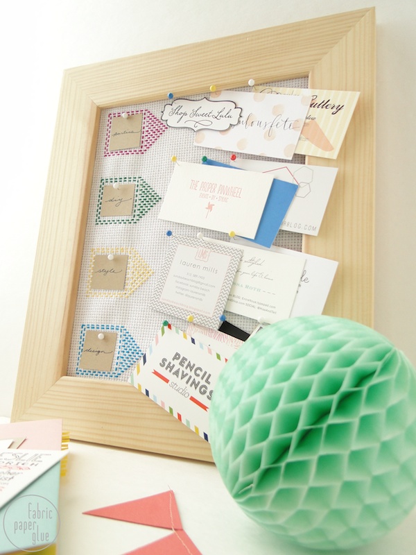 DIY Embroidered Pin Board