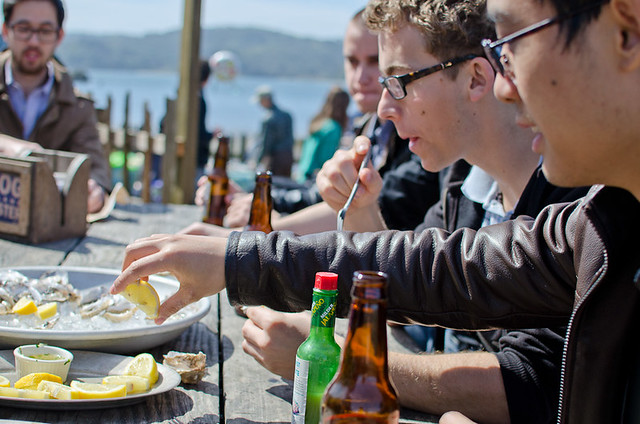 Oyster tasting at Hog Island Oyster Company. The perfect foodie day trip from San Francisco.