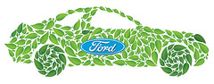 Fuel Efficient Green Leaf Ford Car
