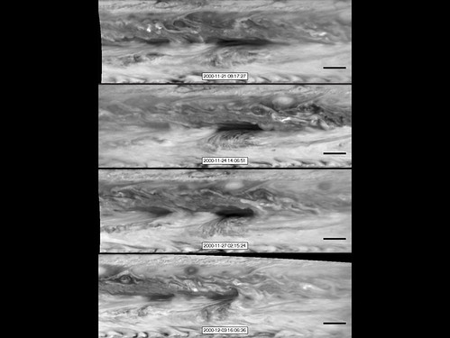 Vortices Bump into a Hot Spot in Jupiter's Atmosphere.